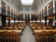 Graz University Library reading room illustrating research into AI and peer review.