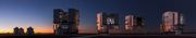 The Very Large Telescope stands against a twilight sky, illustrating science and astronomy.