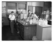 A laboratory at Dow Chemical Company performs chemical analysis.