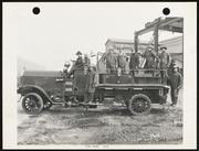 A vintage fire truck is pictured, relating to investigations into Victoria's firefighters deal and education reporting.