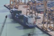 Cargo ship Susan Borchard at Port of Barcelona container terminal - 6 Oct. 2011