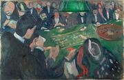 A painting by Edvard Munch depicts a roulette table in Monte Carlo.