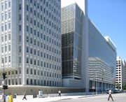 The World Bank building in Washington DC, relating to a report on poverty rates.