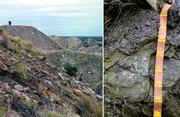 CSIRO ScienceImage 4043 Sulfuric Lithosolic Spolic Anthroposol soil profile at the Saraji colliery in the Bowen Basin Qu