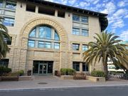 Stanford University's William Gates Computer Science Building is pictured, relevant to research and data driven journalism.