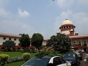 The interior of the Supreme Court of India building.