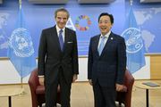 QU Dongyu, DG FAO and Rafael Mariano Grossi, IAEA Director General and his delegation upon their arrival to the Food and